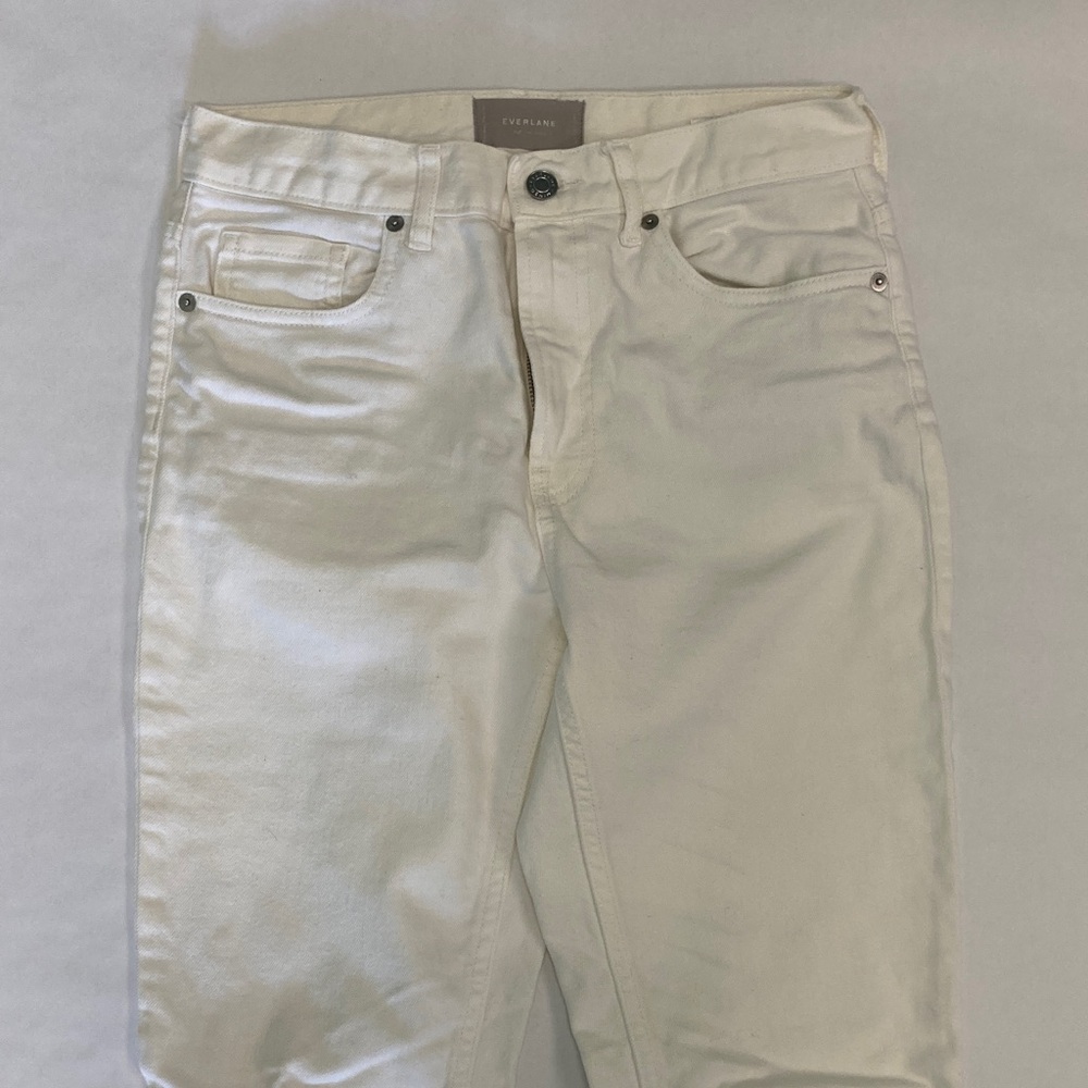 Everlane Women's Cream High Rise Jeans